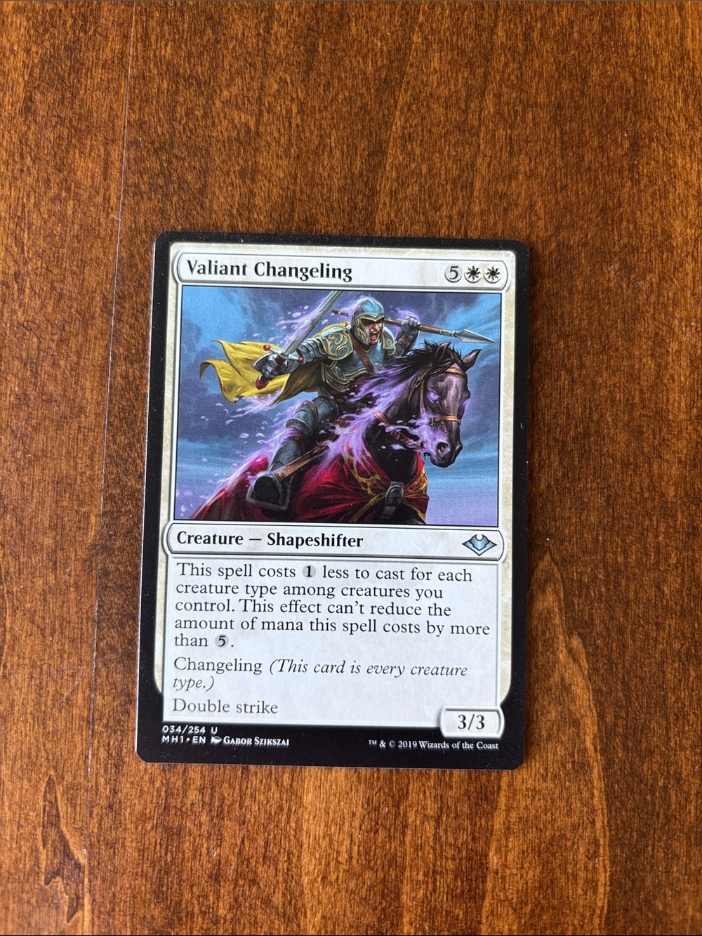 Valiant Changeling Magic: The Gathering Card - White Creature